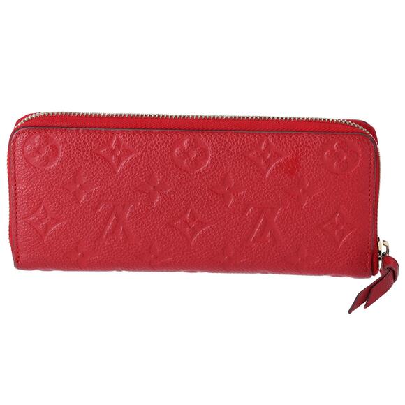 Louis Vuitton Clemence Zippy Wallet Empreinte Monogram Cerise Red Leather - Picture 4 of 9